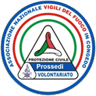 Logo della Organizzazione di Volontariato Ass. Naz. Vigili del Fuoco in Congedo Volontariato e Prot. Civile - Deleg. Prossedi