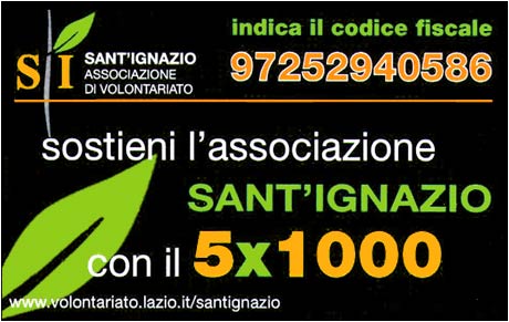 Sostieni la Associazione Sant Ignazio con il 5 x 1000.